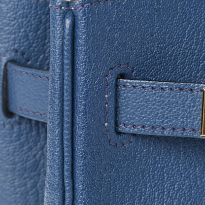 Hermes Chevre Mysore Horseshoe Birkin 30 Bleu de Malte Ciel 13 of 13