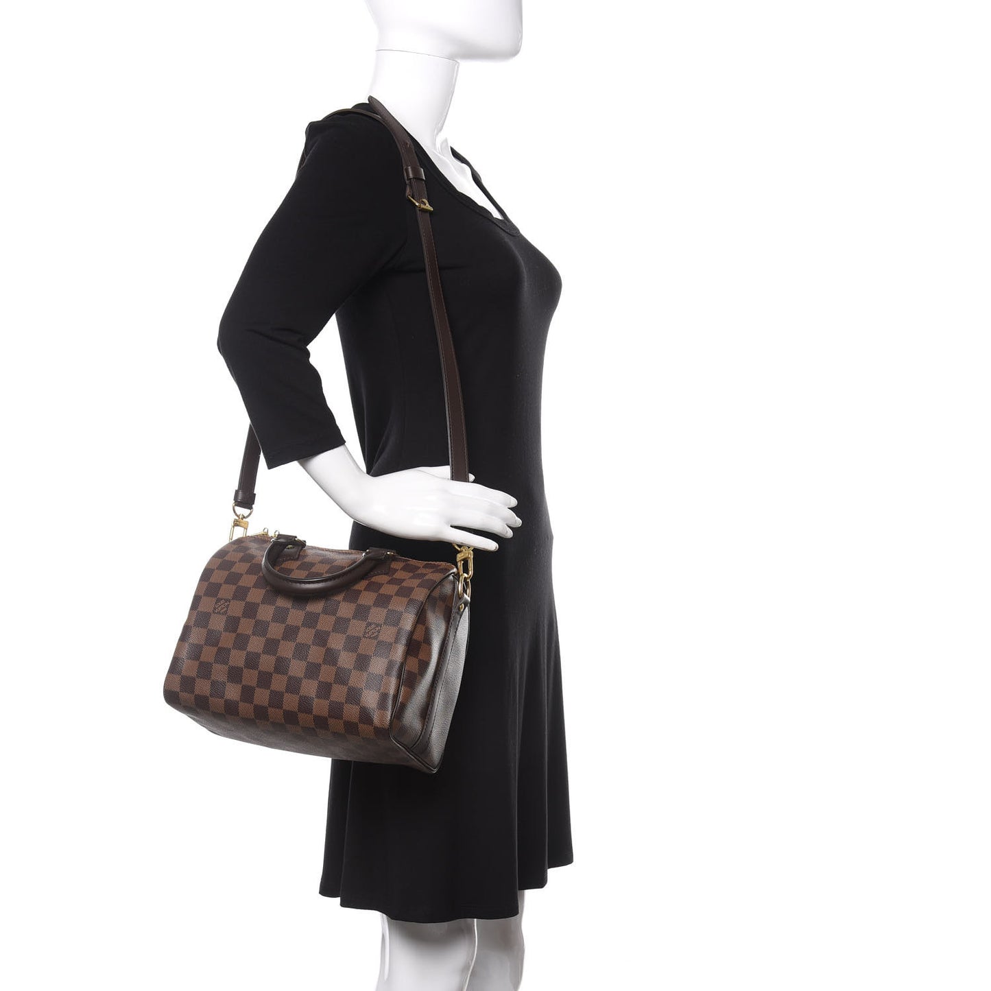 Damier Ebene Speedy Bandouliere 25