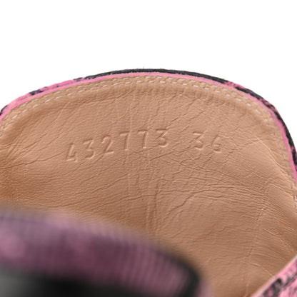 Gucci Silk Satin Saint Romain Womens Princetown Slippers 36 Pink Black 8 of 8