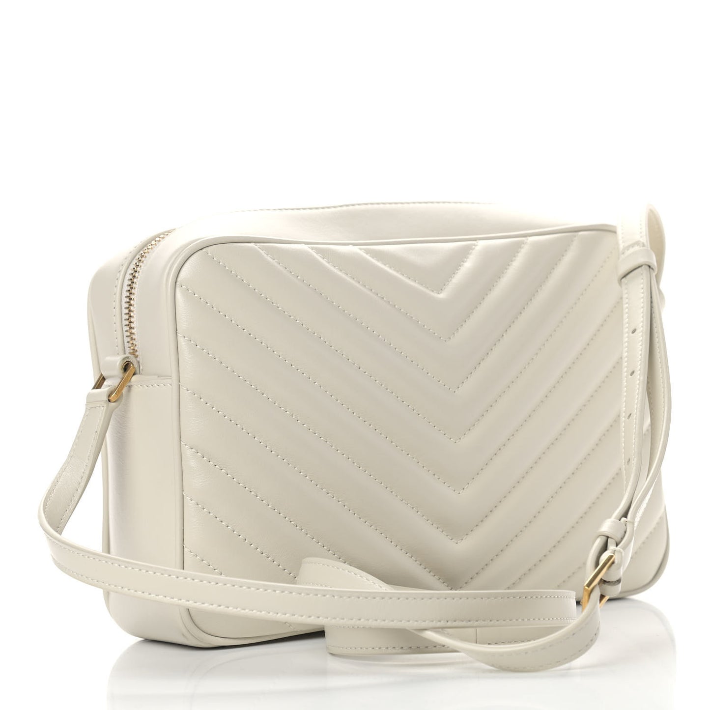 Calfskin Matelasse Monogram Lou Camera Bag Crema Soft