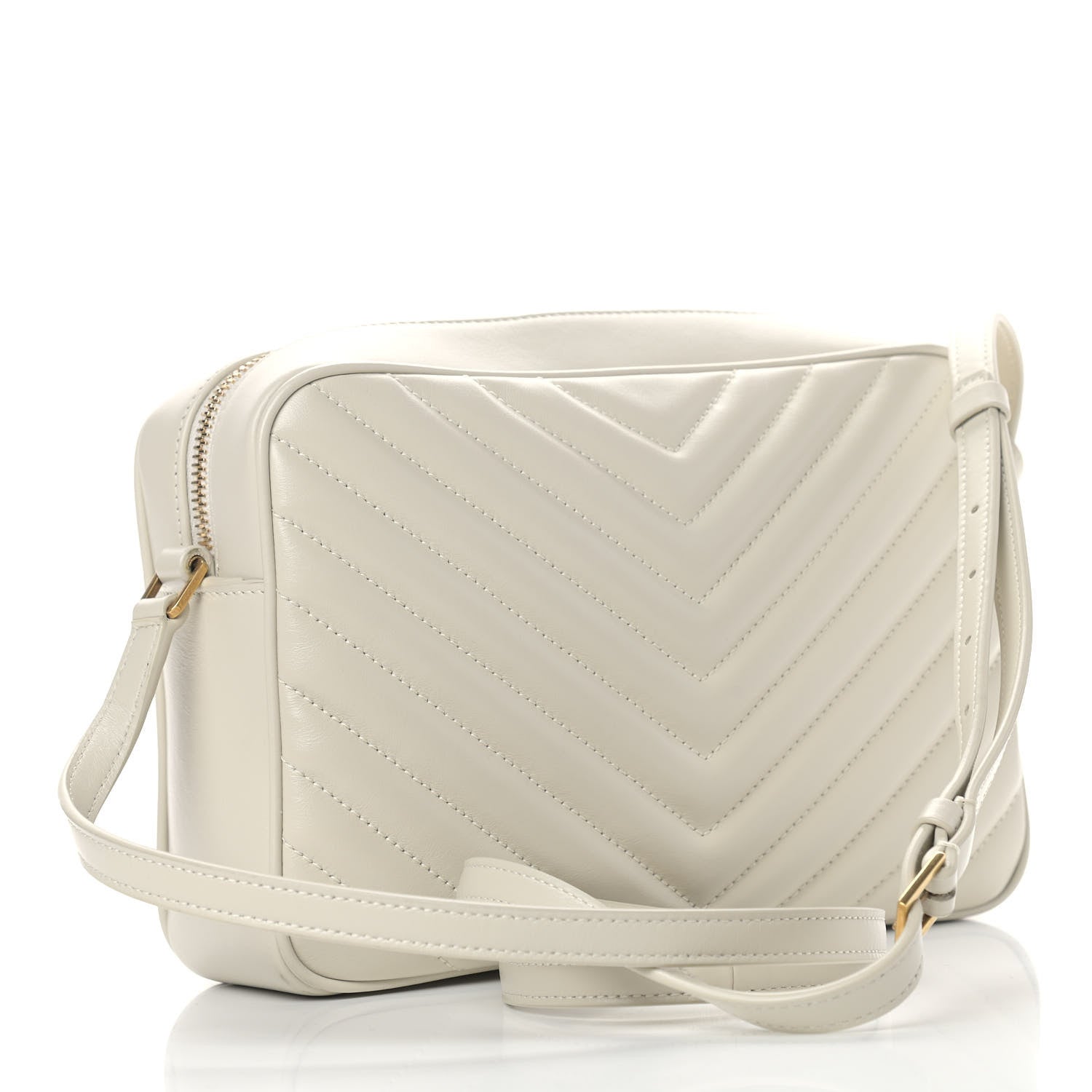Saint Laurent Calfskin Matelasse Monogram Lou Camera Bag Crema Soft 3 of 11