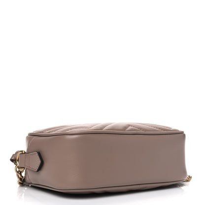 Gucci Calfskin Matelasse Mini GG Marmont Chain Shoulder Bag Porcelain Rose 3 of 4