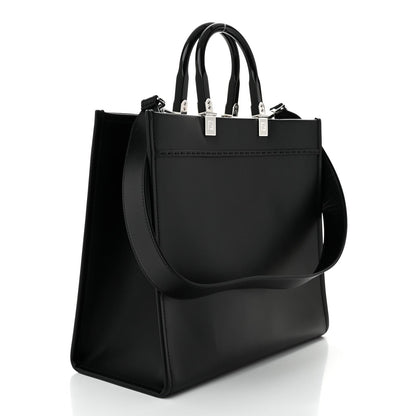 Fendi Vitello King Plexiglass Medium Fendi Sunshine Shopper Tote Black White 3 of 11