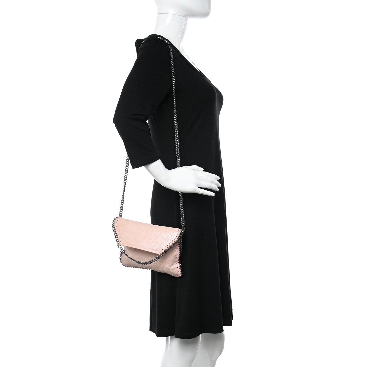 Stella McCartney STELLA MCCARTNEY Shaggy Deer Mini Falabella Crossbody Bag Powder 2 of 18