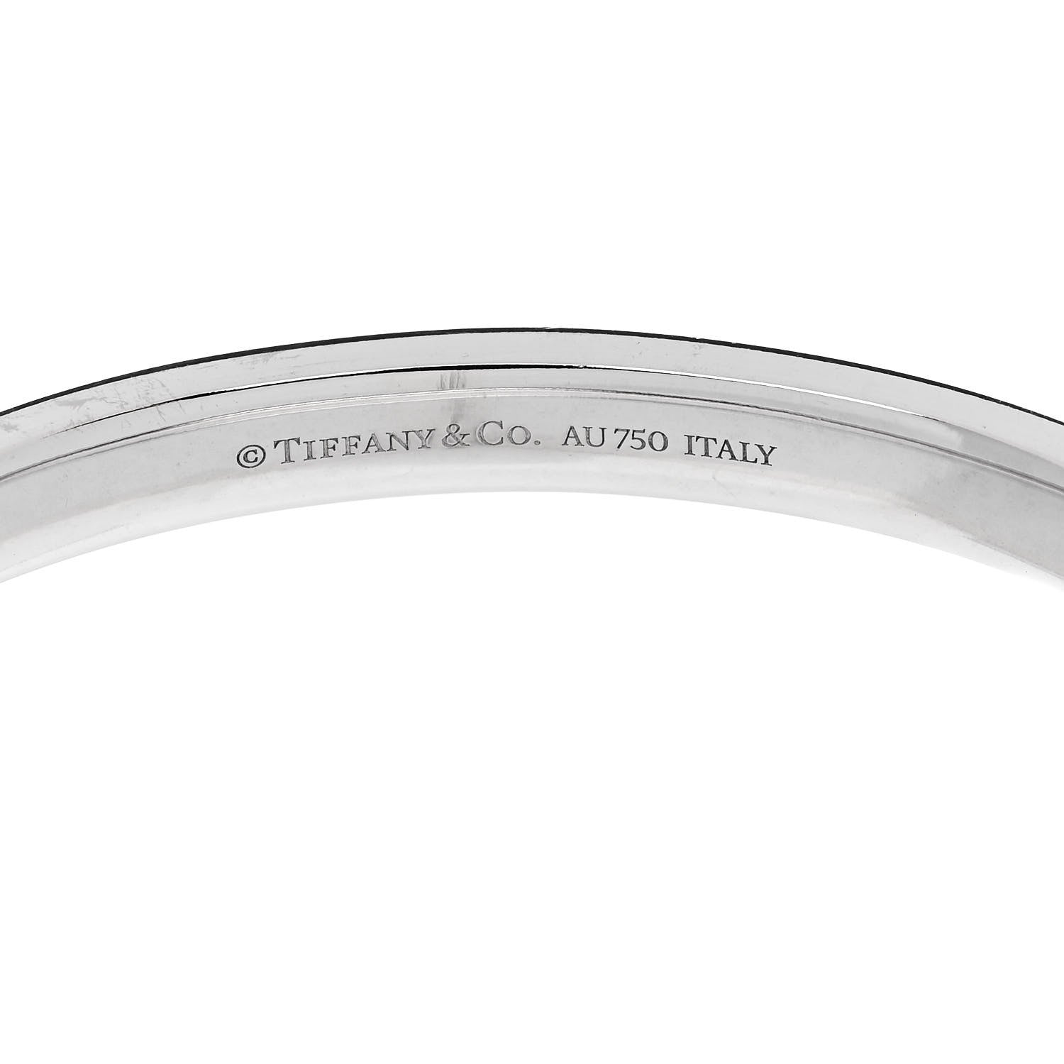 Tiffany 18K White Gold Diamond T Hinged Pave Bracelet 3 of 4