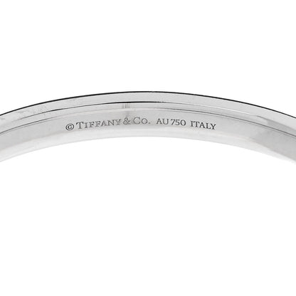 Tiffany 18K White Gold Diamond T Hinged Pave Bracelet 3 of 4