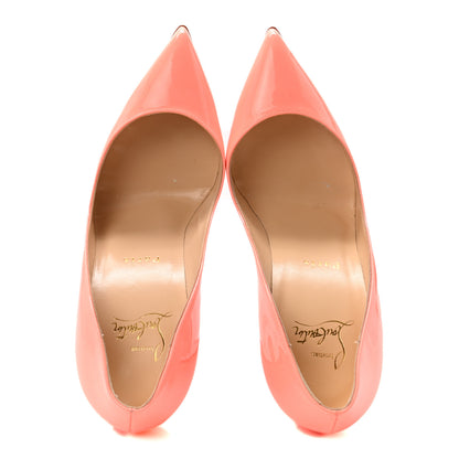 Christian Louboutin Patent Pigalle Follies 100 Pumps 37 Flamingo 2 of 9