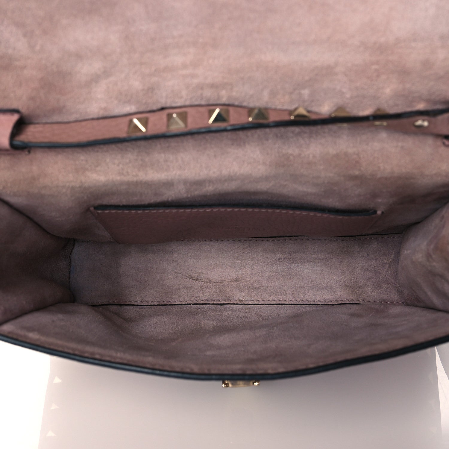 Valentino Garavani Pebbled Calfskin Medium Rockstud Flip Lock Crossbody Bag Lipstick 5 of 12