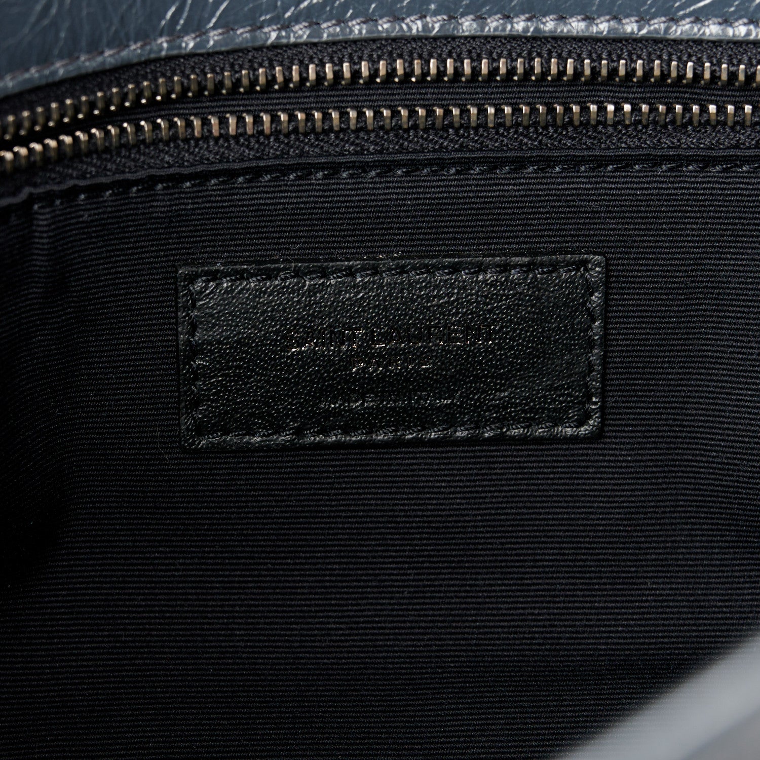 Saint Laurent Crinkled Calfskin Matelasse Monogram Medium Niki Chain Satchel Dark Smog 6 of 11