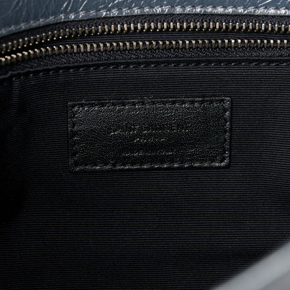 Saint Laurent Crinkled Calfskin Matelasse Monogram Medium Niki Chain Satchel Dark Smog 6 of 11