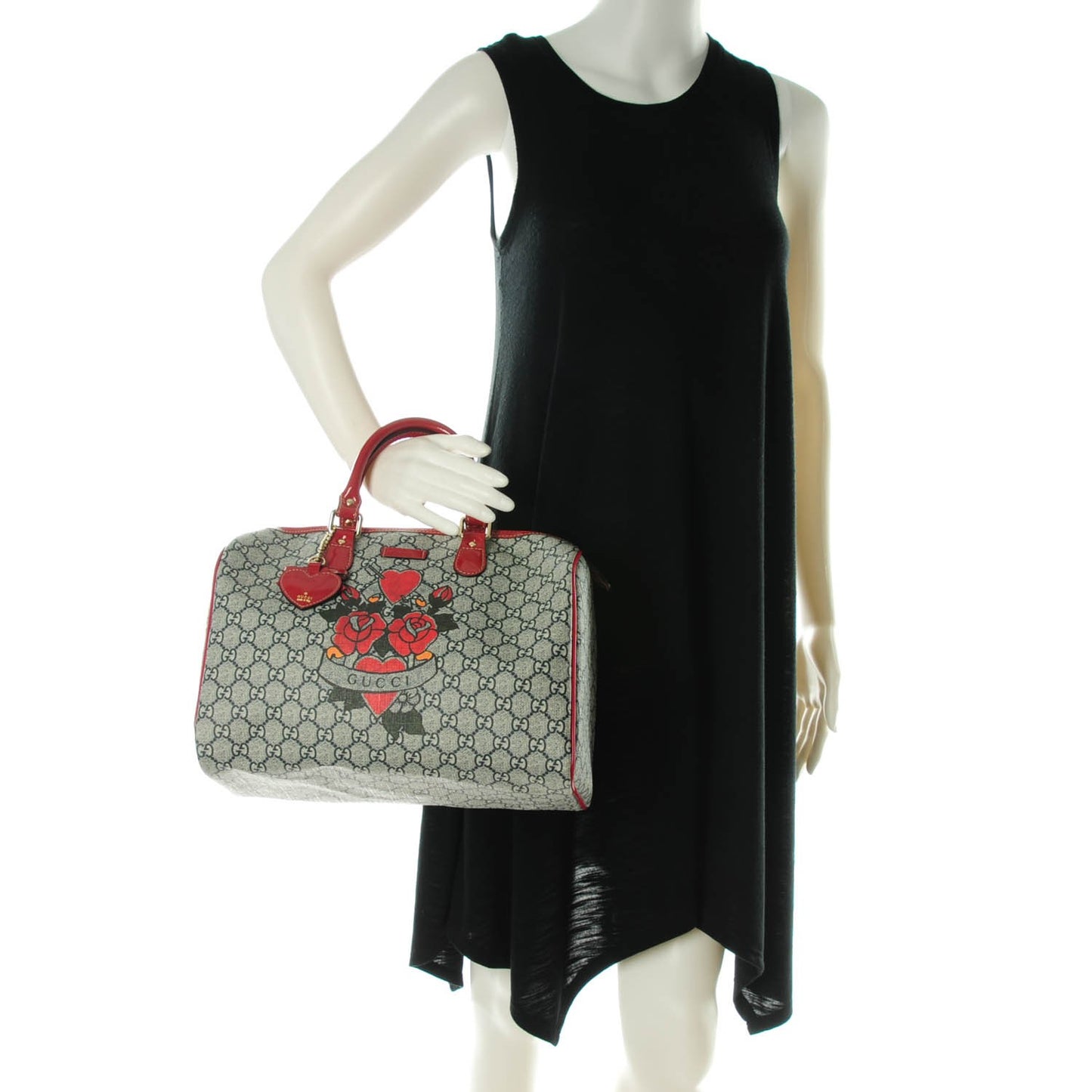 GG Plus Monogram Tattoo Heart Medium Joy Boston Red