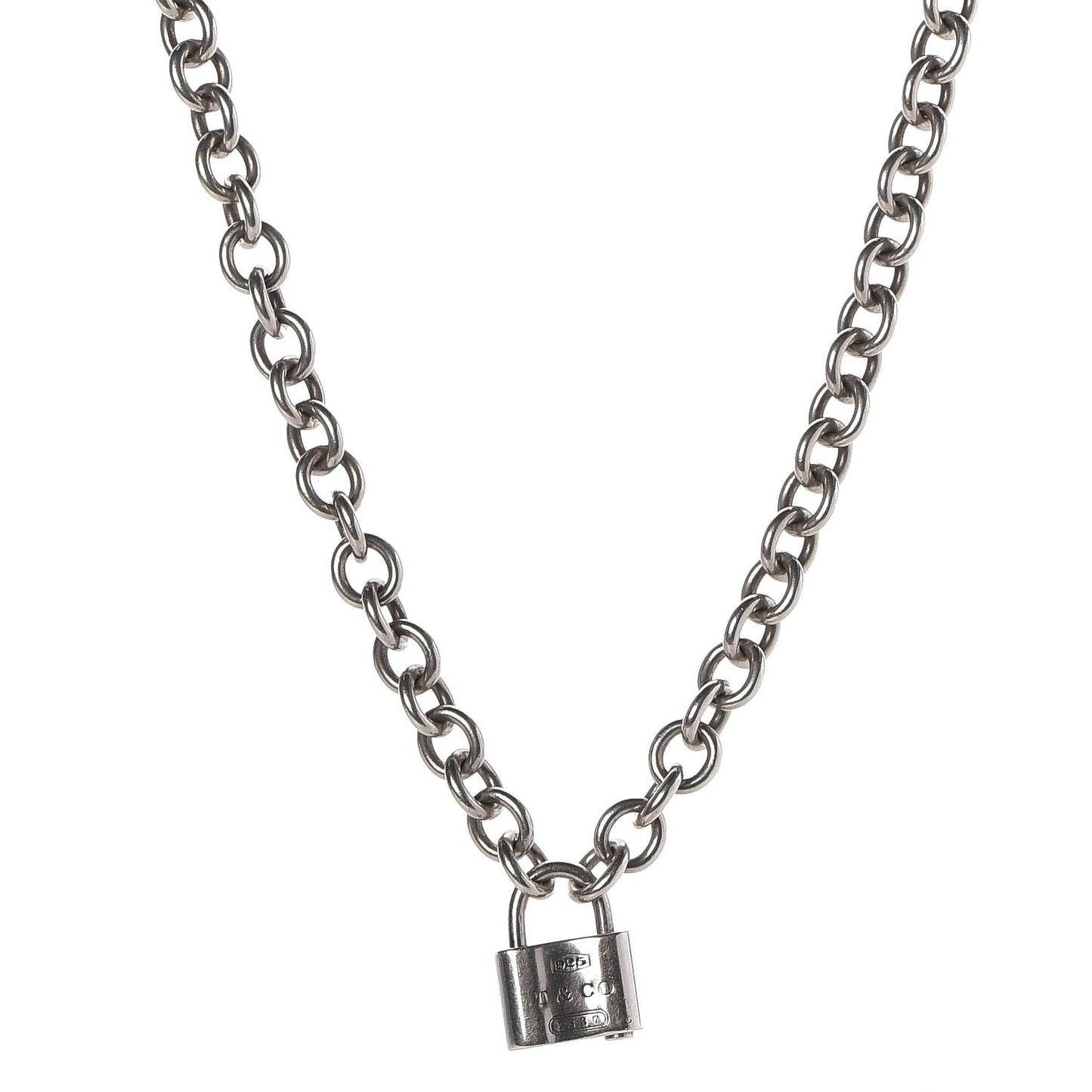 Sterling Silver 1837 Lock Charm Necklace