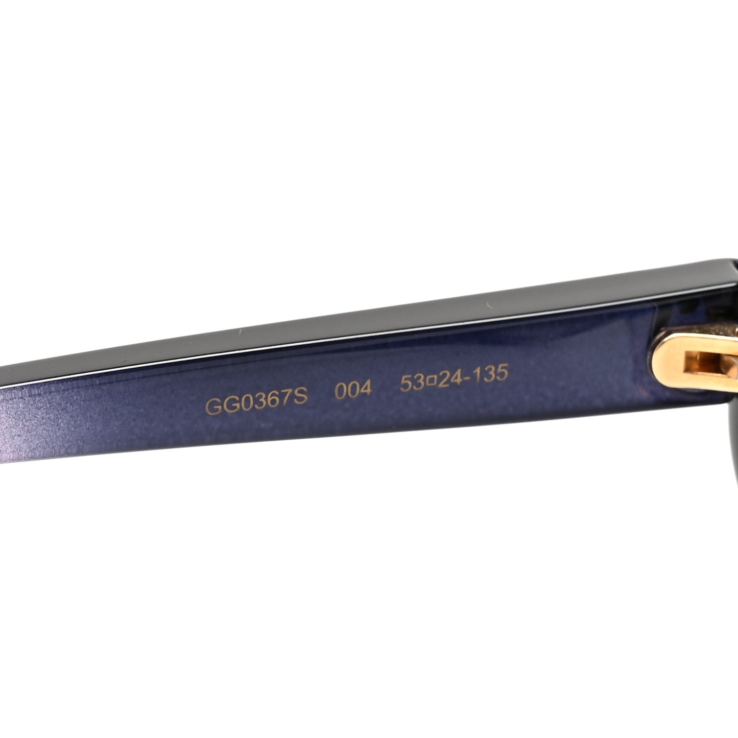 Round Sunglasses GG0367S Blue Grey