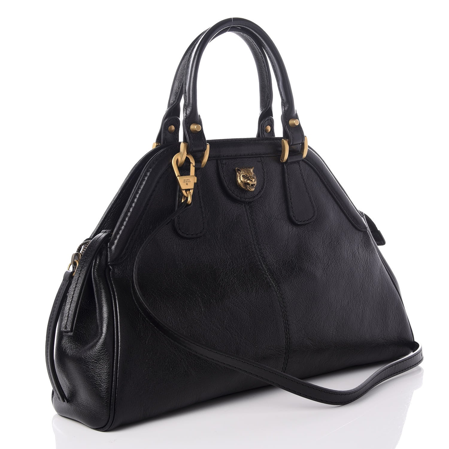 Gucci Calfskin Medium Re(Belle) Top Handle Bag Black 2 of 8