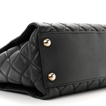 Chanel Calfskin Quilted Small Chic and Soft Shopping Tote Black 10 of 15