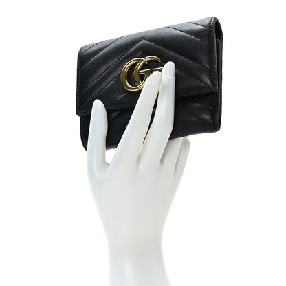 Gucci Calfskin Matelasse GG Marmont Wallet Black 2 of 9