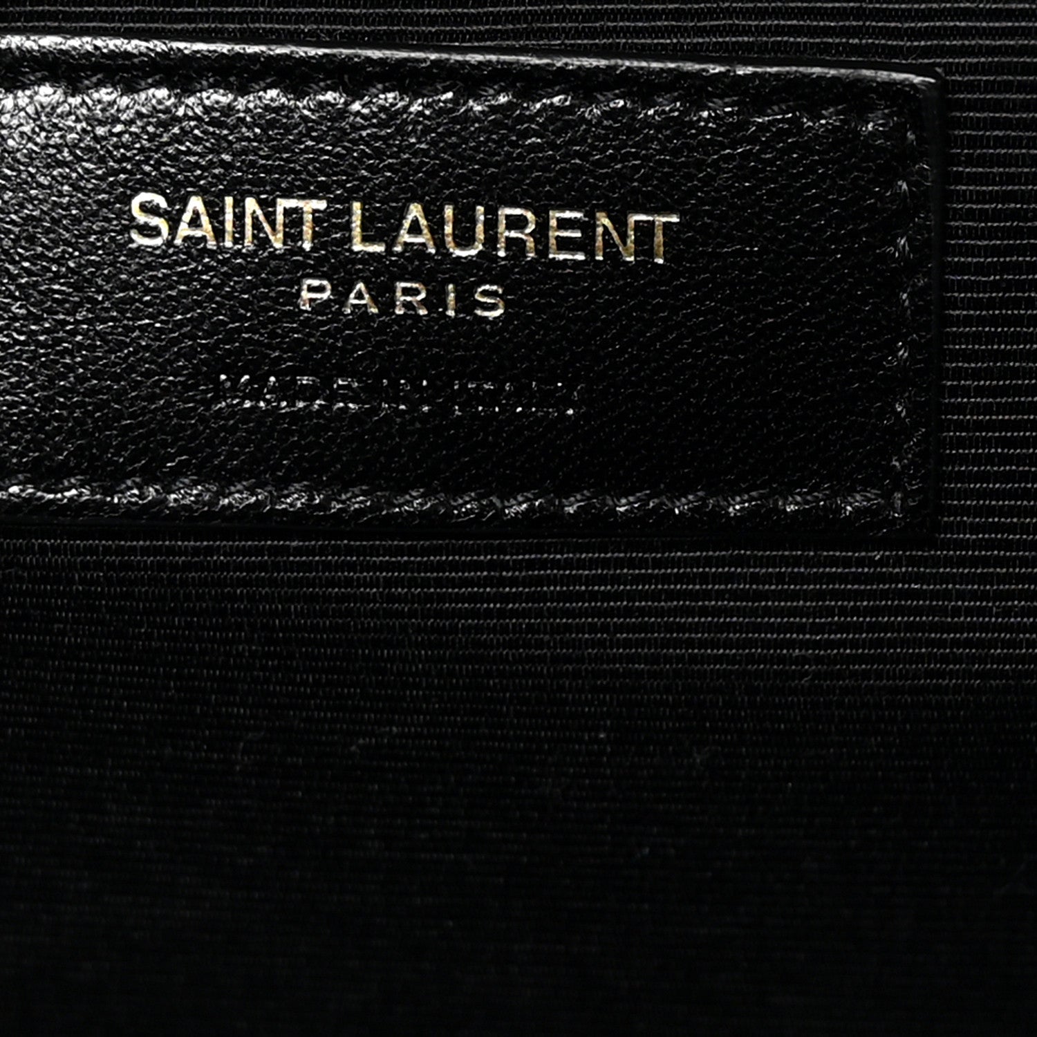 Saint Laurent Grain De Poudre Matelasse Chevron Large Monogram Satchel Black 6 of 9