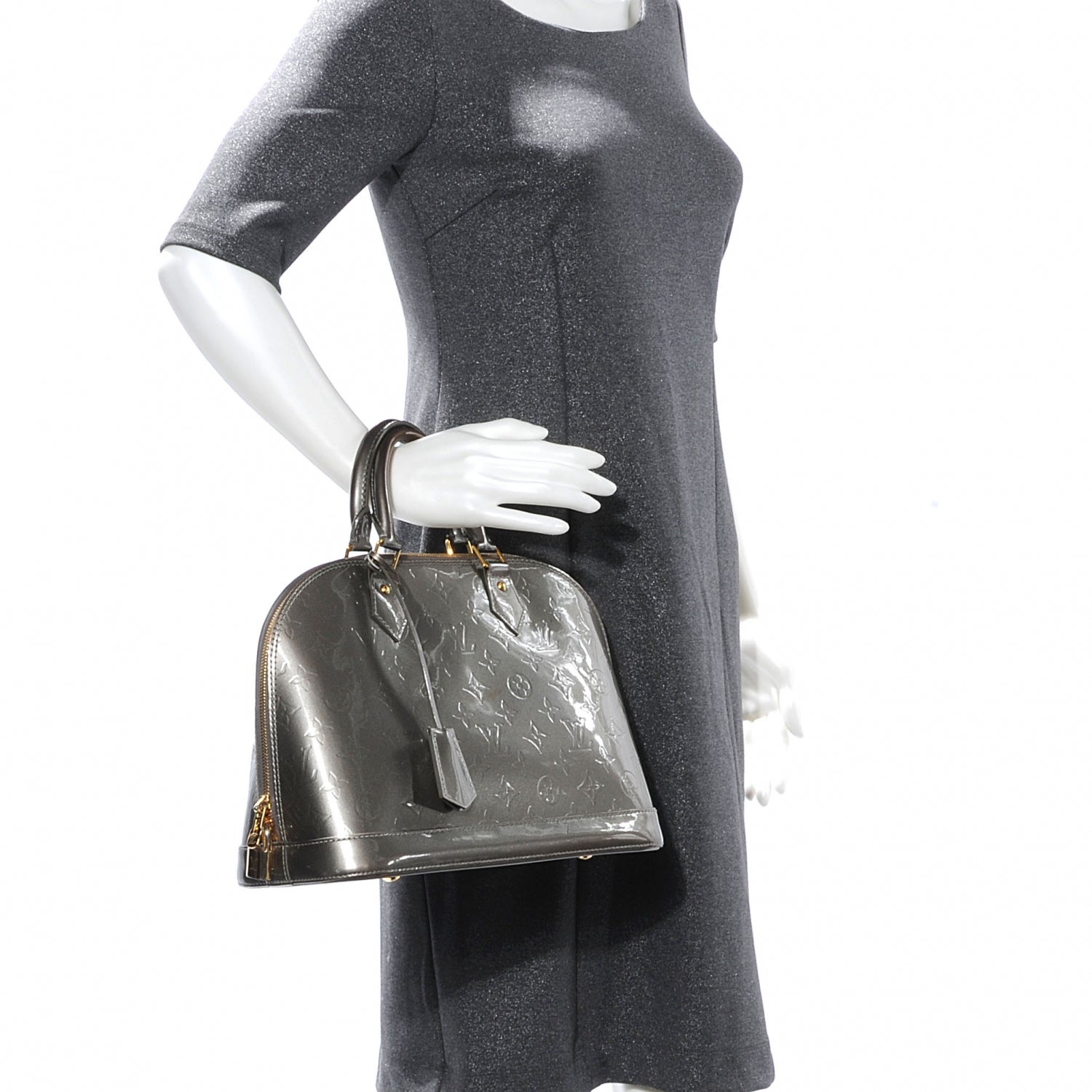 Louis Vuitton Vernis Alma PM Gris Art Deco 2 of 7