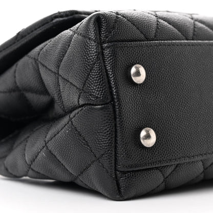 Chanel Caviar Lizard Embossed Quilted Mini Coco Handle Flap Black 10 of 11