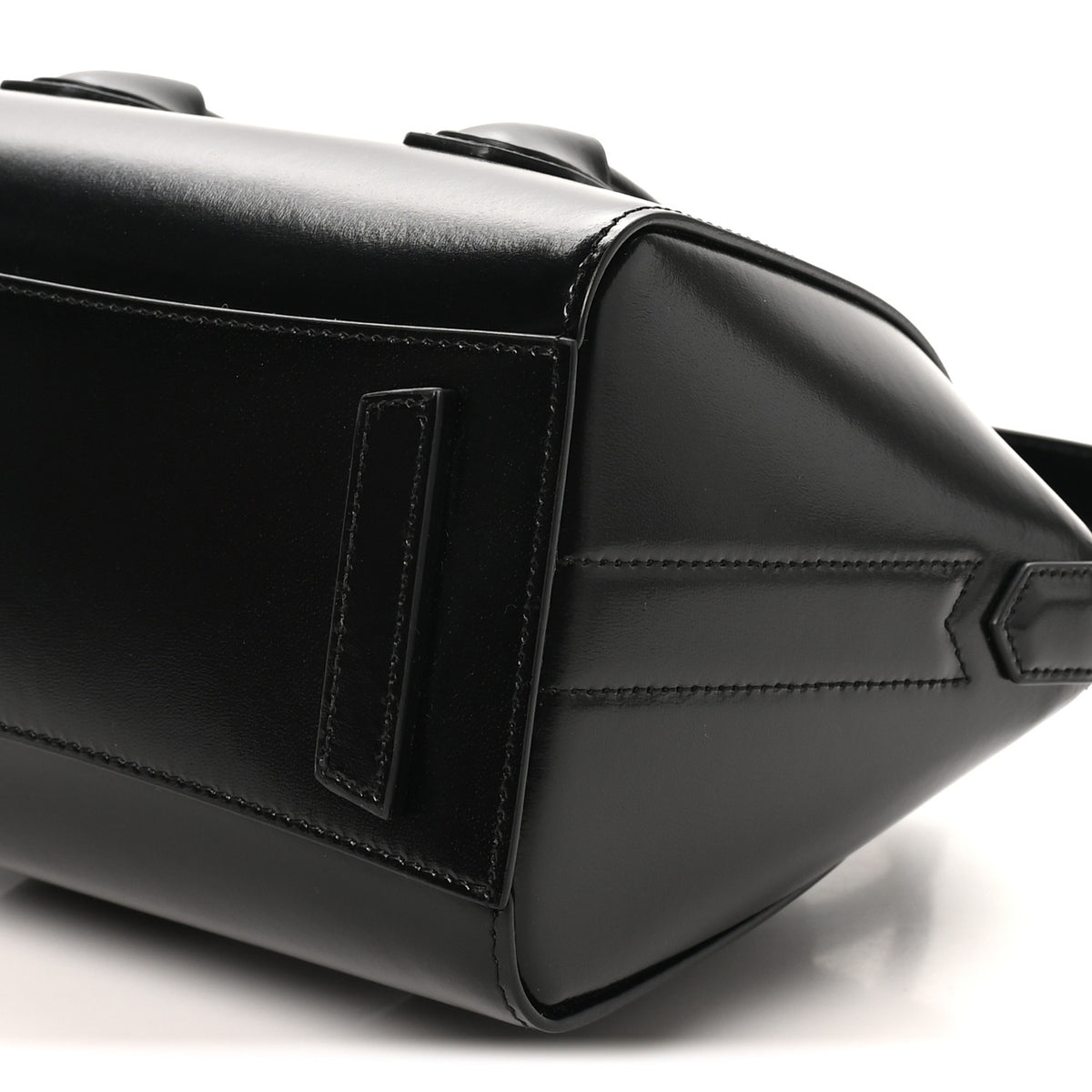 Box Calfskin Padded Mini Lock Antigona Shoulder Bag Black