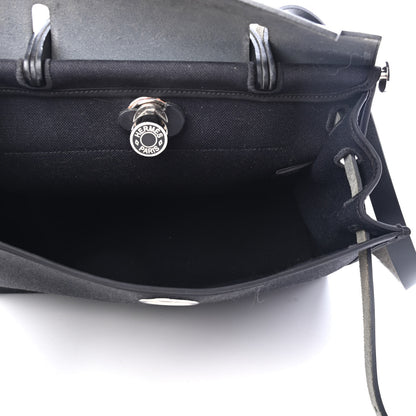 Hermes Military Toile Vache Hunter Herbag Zip PM 31 Black 6 of 14