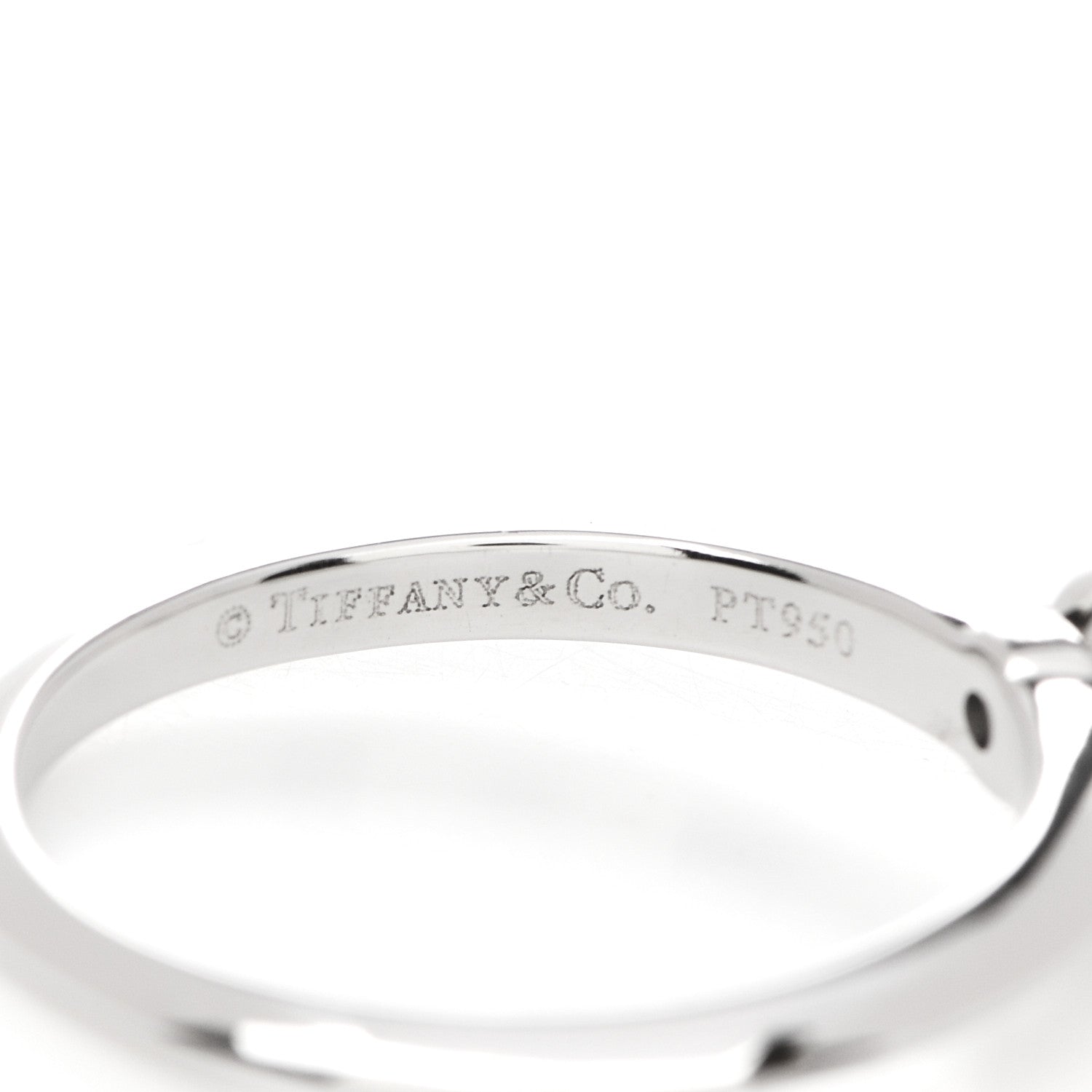 Tiffany Platinum Diamond .43ct Solitaire Engagement Ring 50 5.5 5 of 7