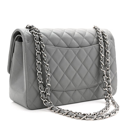 Chanel Caviar Quilted Jumbo Double Flap Grey 3 of 11