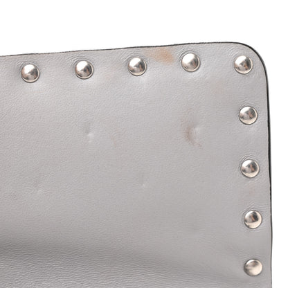 Valentino Garavani Metallic Craquele Nappa Medium Rockstud Spike Shoulder Bag Silver 13 of 13