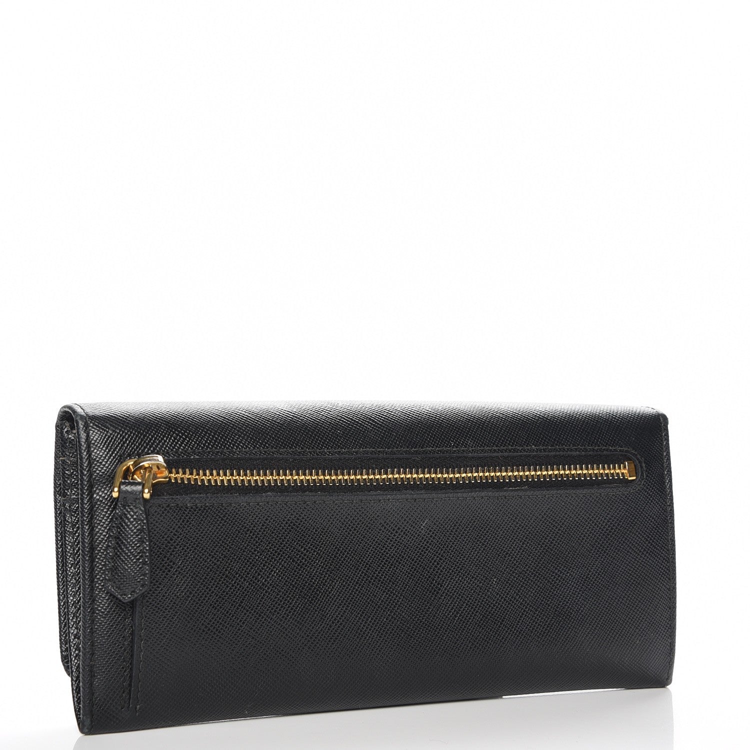Prada Saffiano Bow Continental Wallet Nero Black 3 of 7