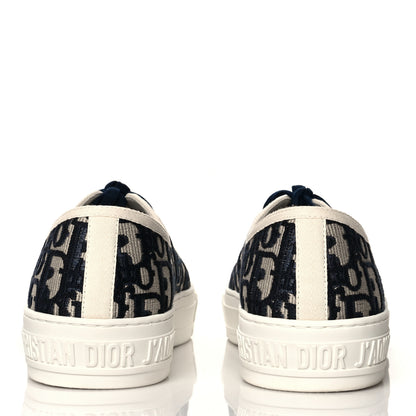 Christian Dior Canvas Oblique Walk'N'Dior Low Top Sneakers 39.5 Deep Blue 5 of 9