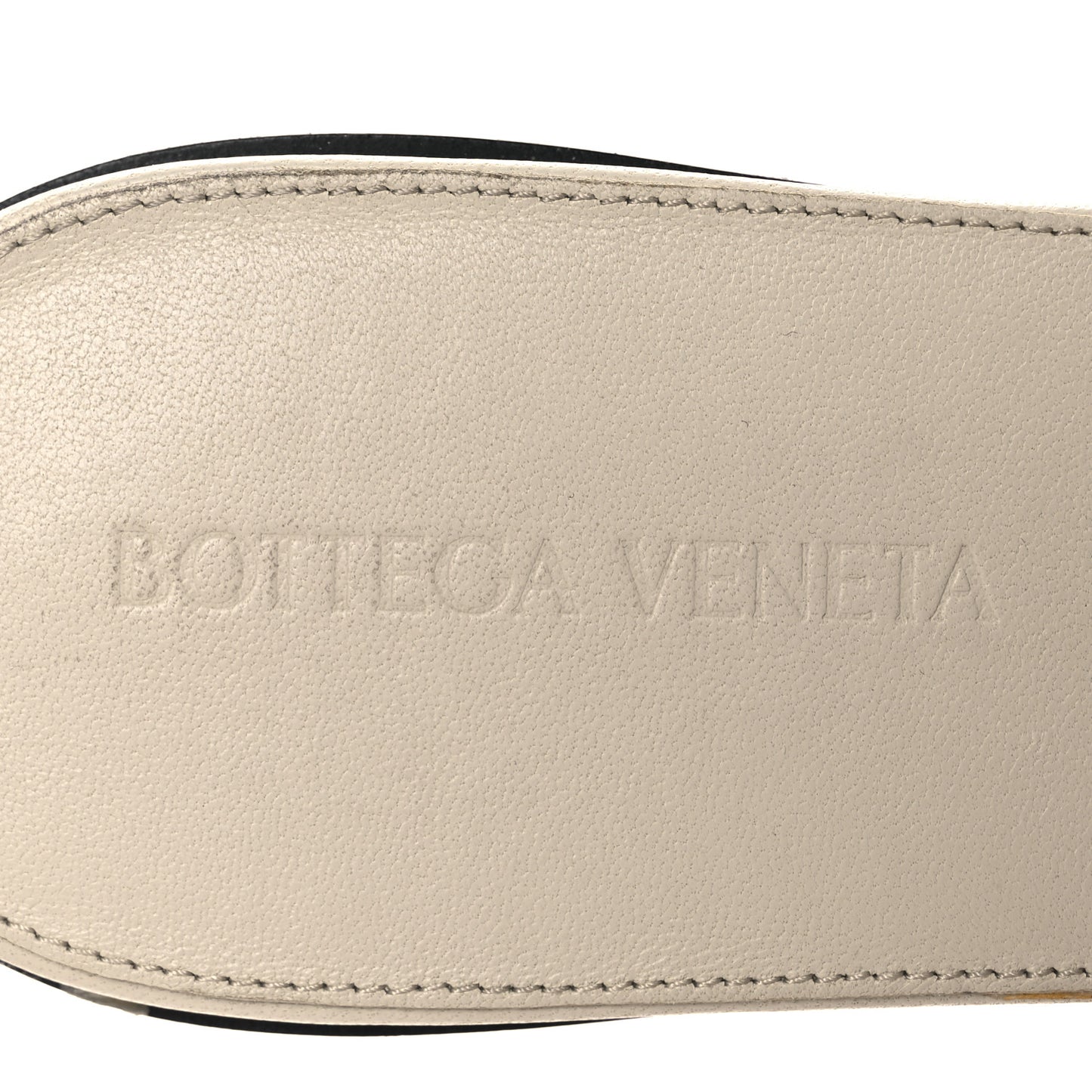 Nappa Quilted Rubber Lido Flat Sandals 38 Sea Salt