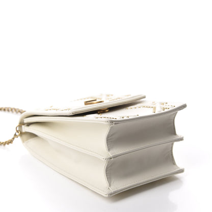 Christian Dior Lambskin Studded Vertical Diorama White 4 of 9