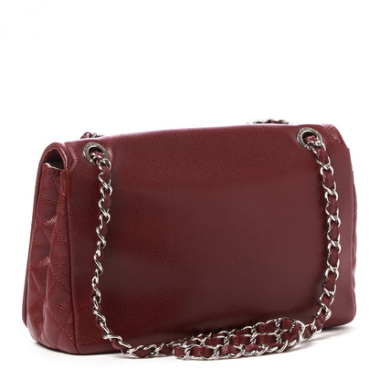 Chanel Caviar Large Timeless CC Flap Dark Red 3 of 10