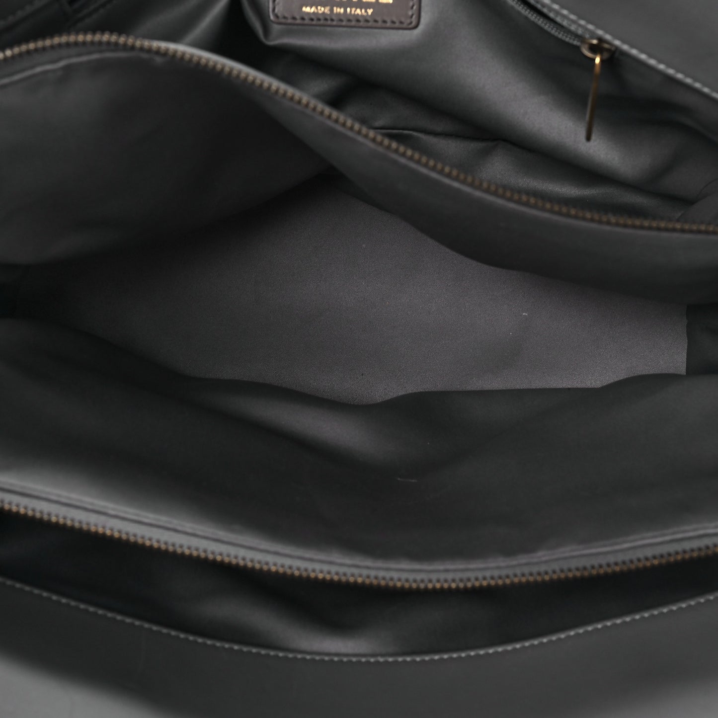 Calfskin Quilted Stitch Triptych Tote Grey