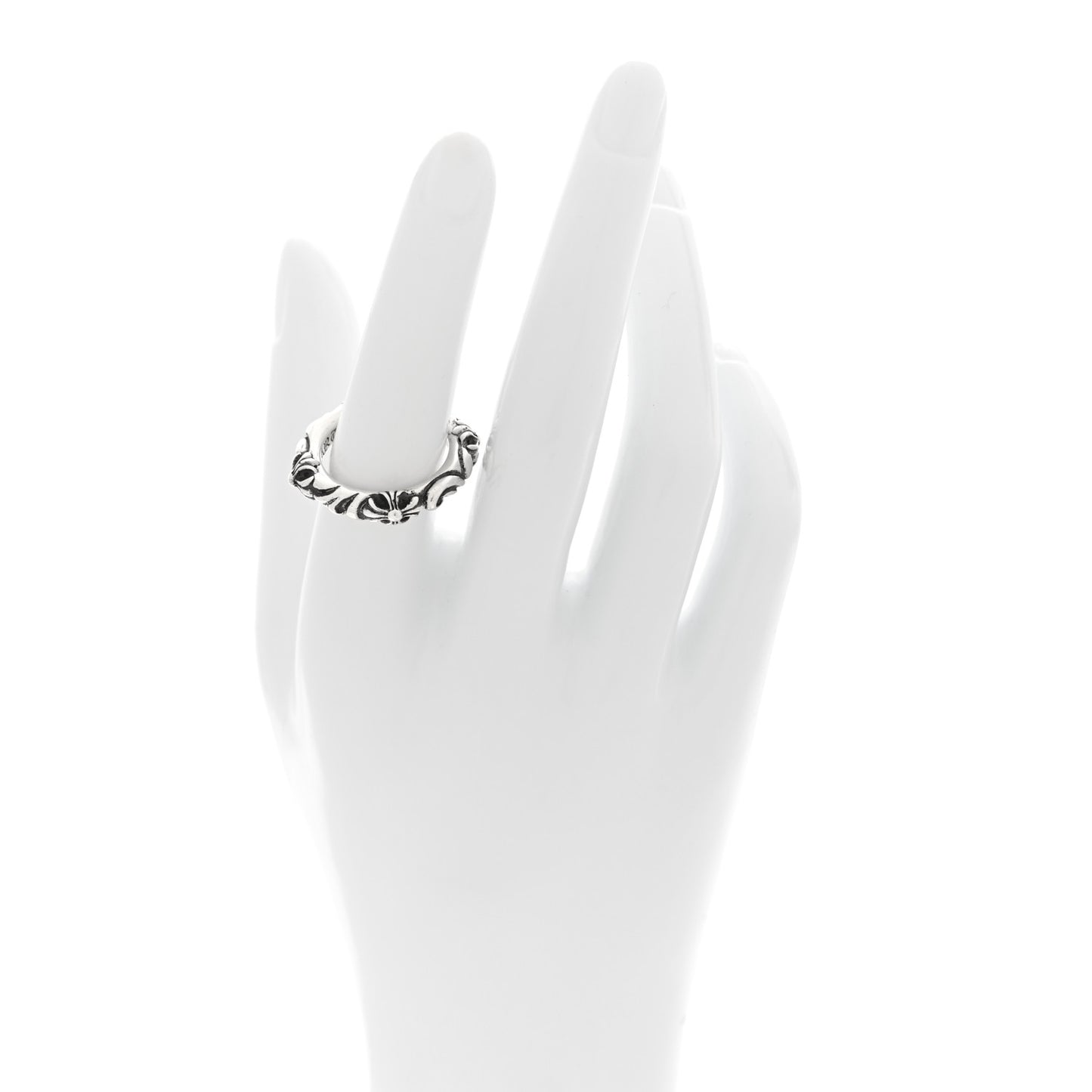 Sterling Silver Cross Band Ring 54 7