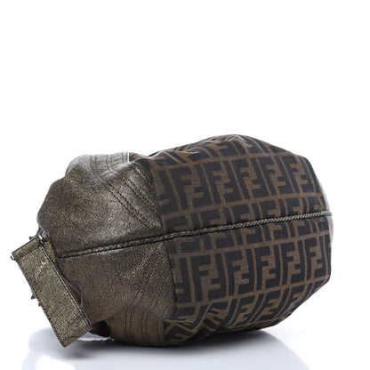 Fendi Zucca Goatskin Spy Bowler Tobacco Bronzo 4 of 10