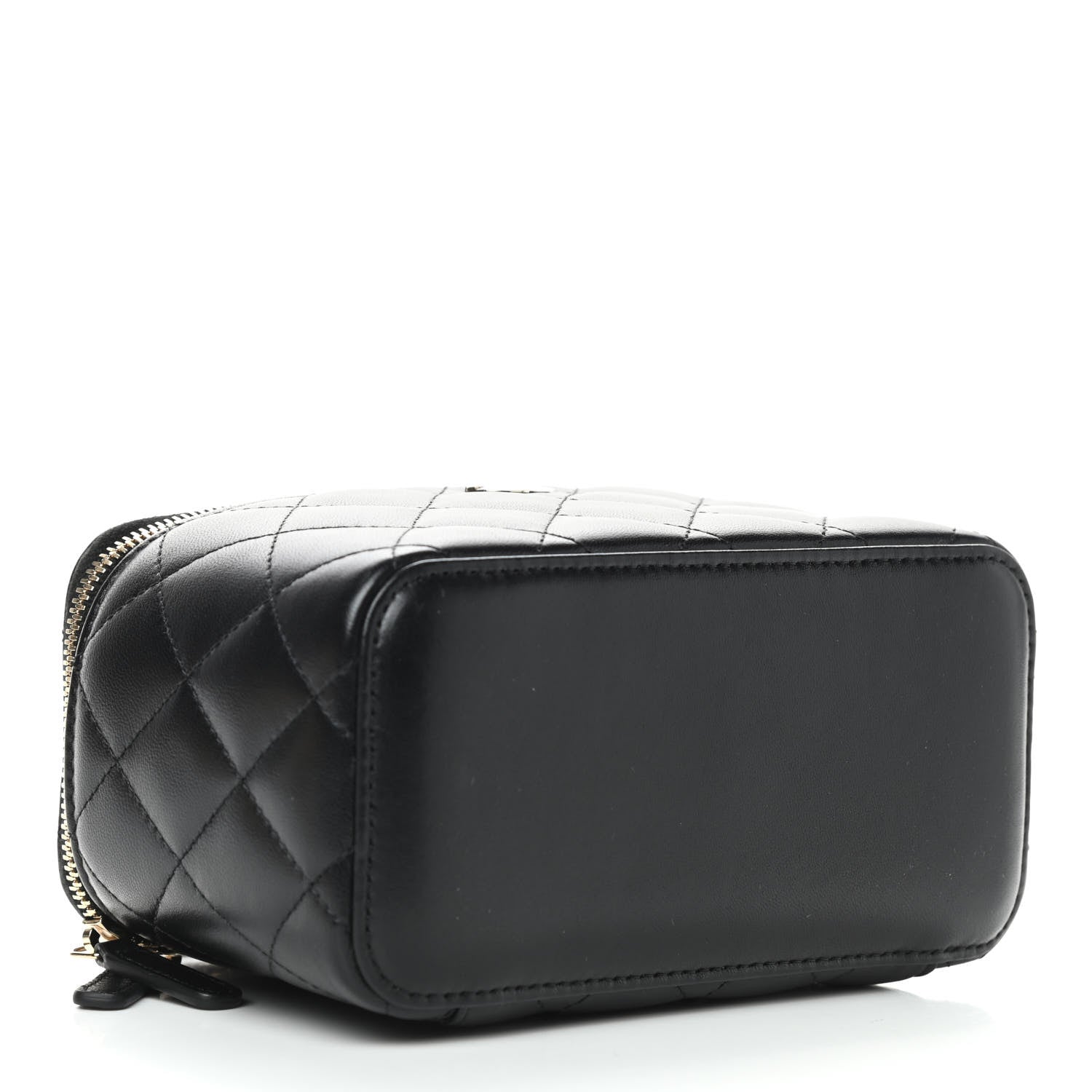 Chanel Lambskin Quilted Small Vanity Case With Chain Black 3 of 8