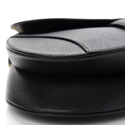 Christian Dior Grained Calfskin Saddle Bag Black 8 of 9
