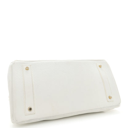 Hermes Taurillon Clemence JPG Birkin 42 White 4 of 27