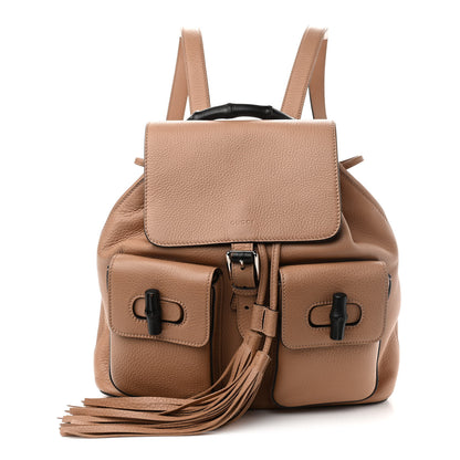 Gucci Cellarius Calfskin Medium Bamboo Backpack Camelia 1 of 10
