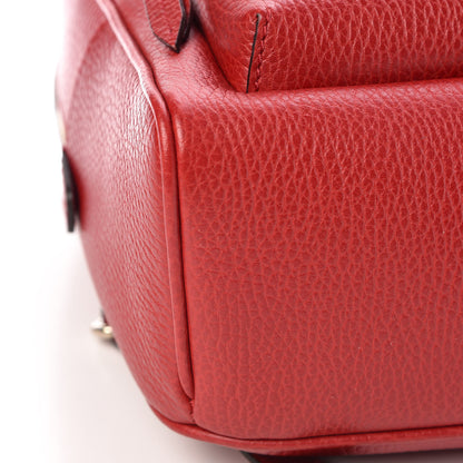 Gucci Pebbled Calfskin Soho Chain Backpack Red 8 of 10