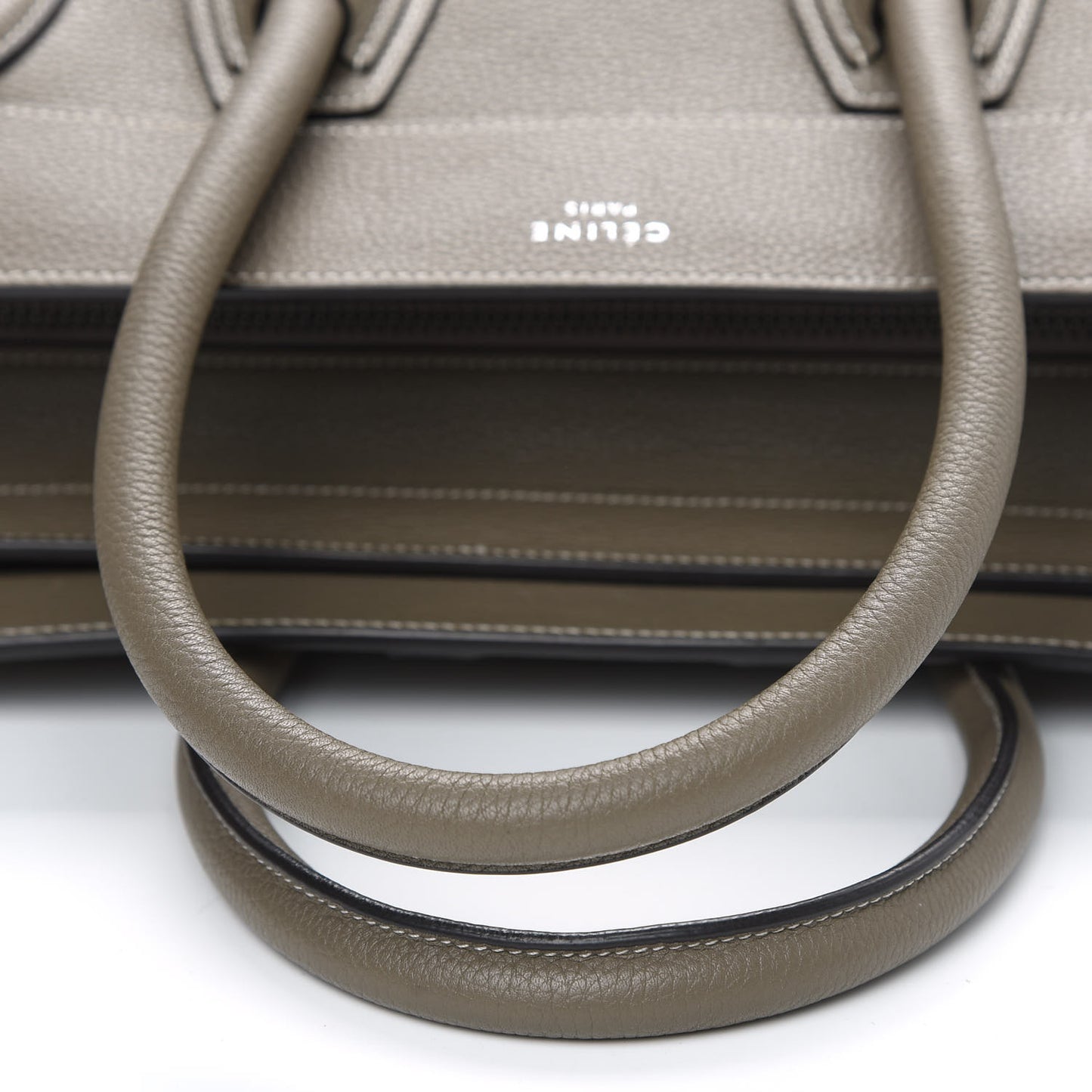 Drummed Calfskin Mini Luggage Souris