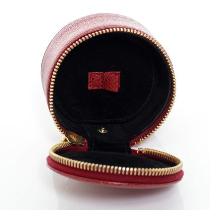 Chanel Small Caviar Jewelry Travel Case Dark Red 7 of 7