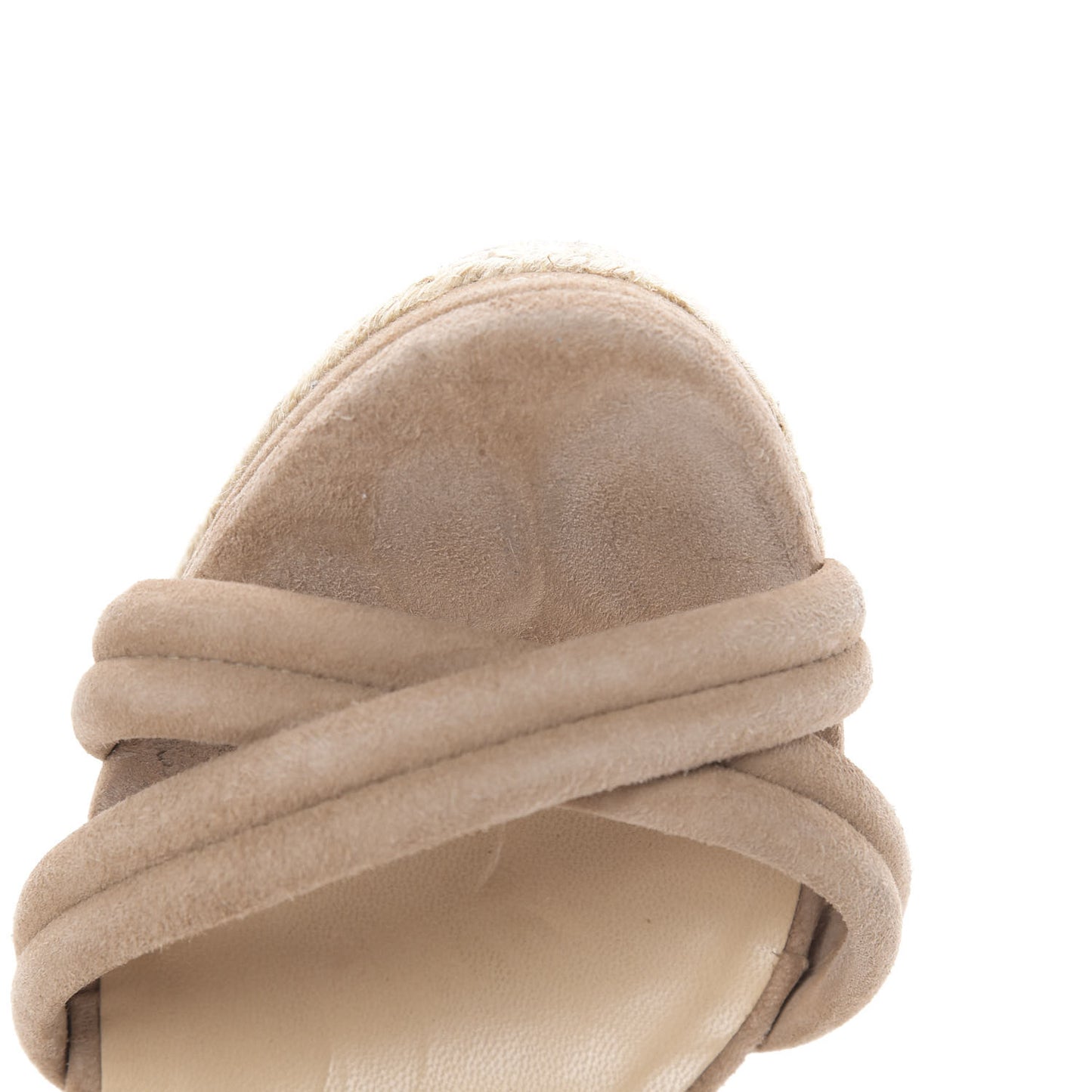 Suede Wedge Sandals 40 Beige