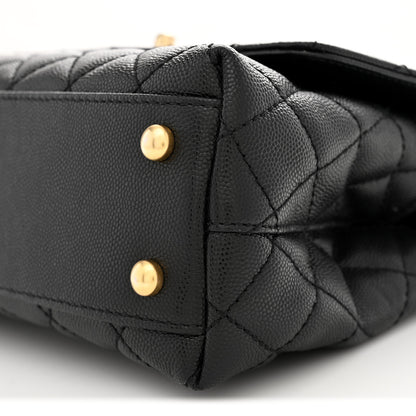 Chanel Caviar Quilted Mini Coco Chain Handle Flap Black 10 of 11