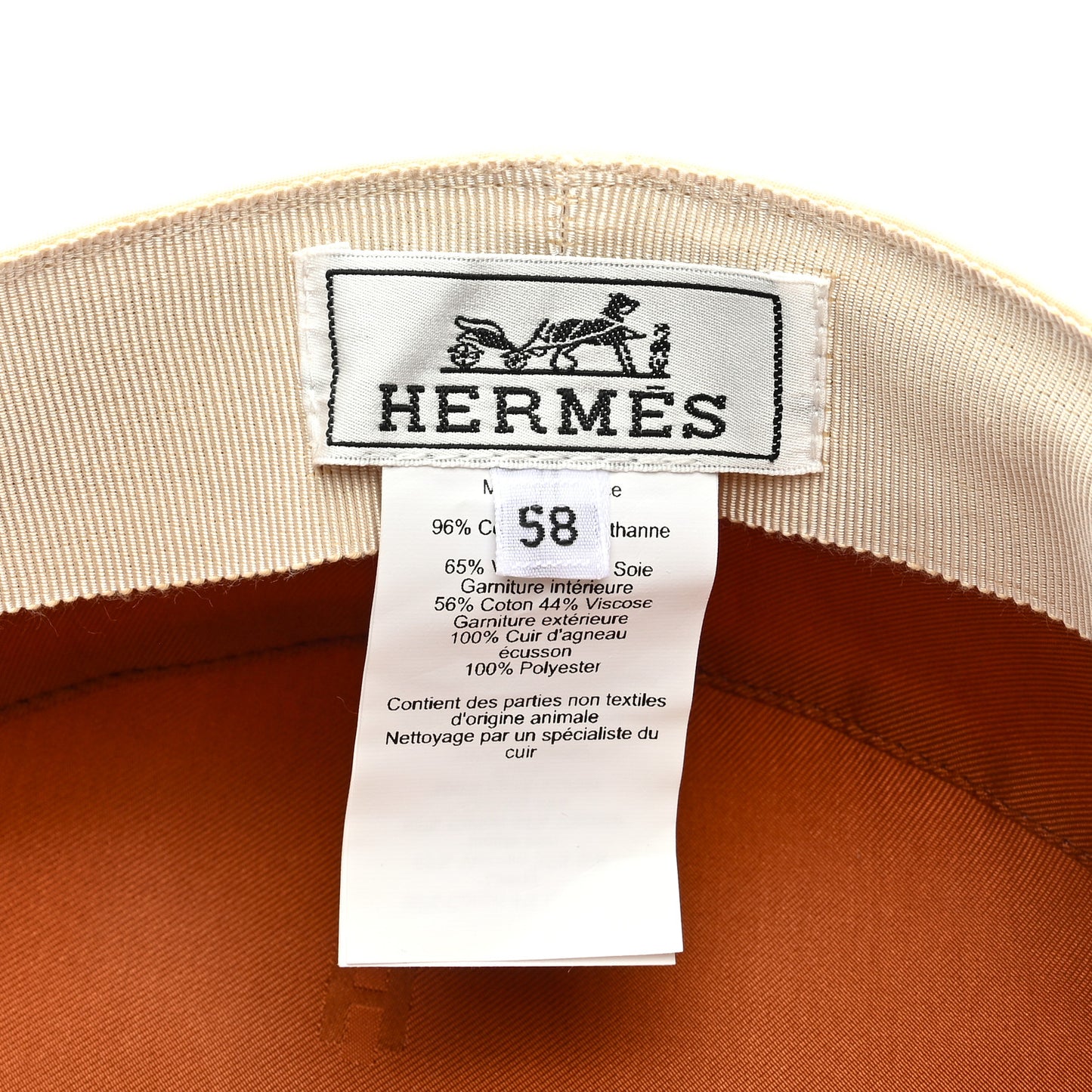 Double Linen Twill Casquette Cabourg Cliquetis Cap 58 White Creme