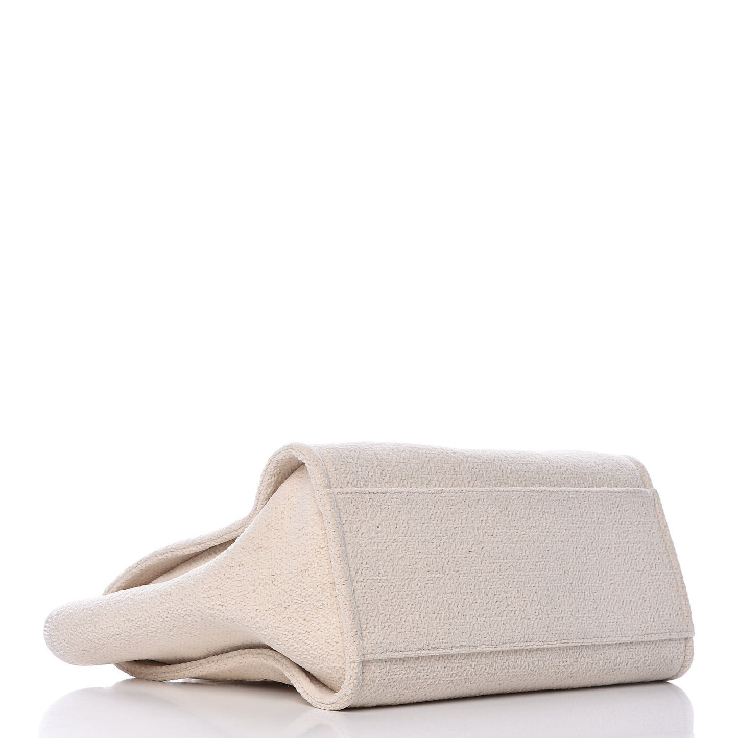 Lurex Boucle Large Deauville Tote White
