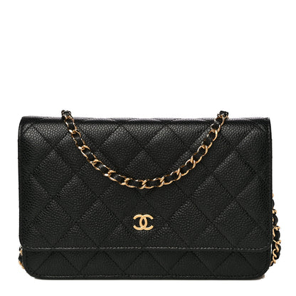 Chanel Caviar Quilted Wallet On Chain WOC Black 2 of 12