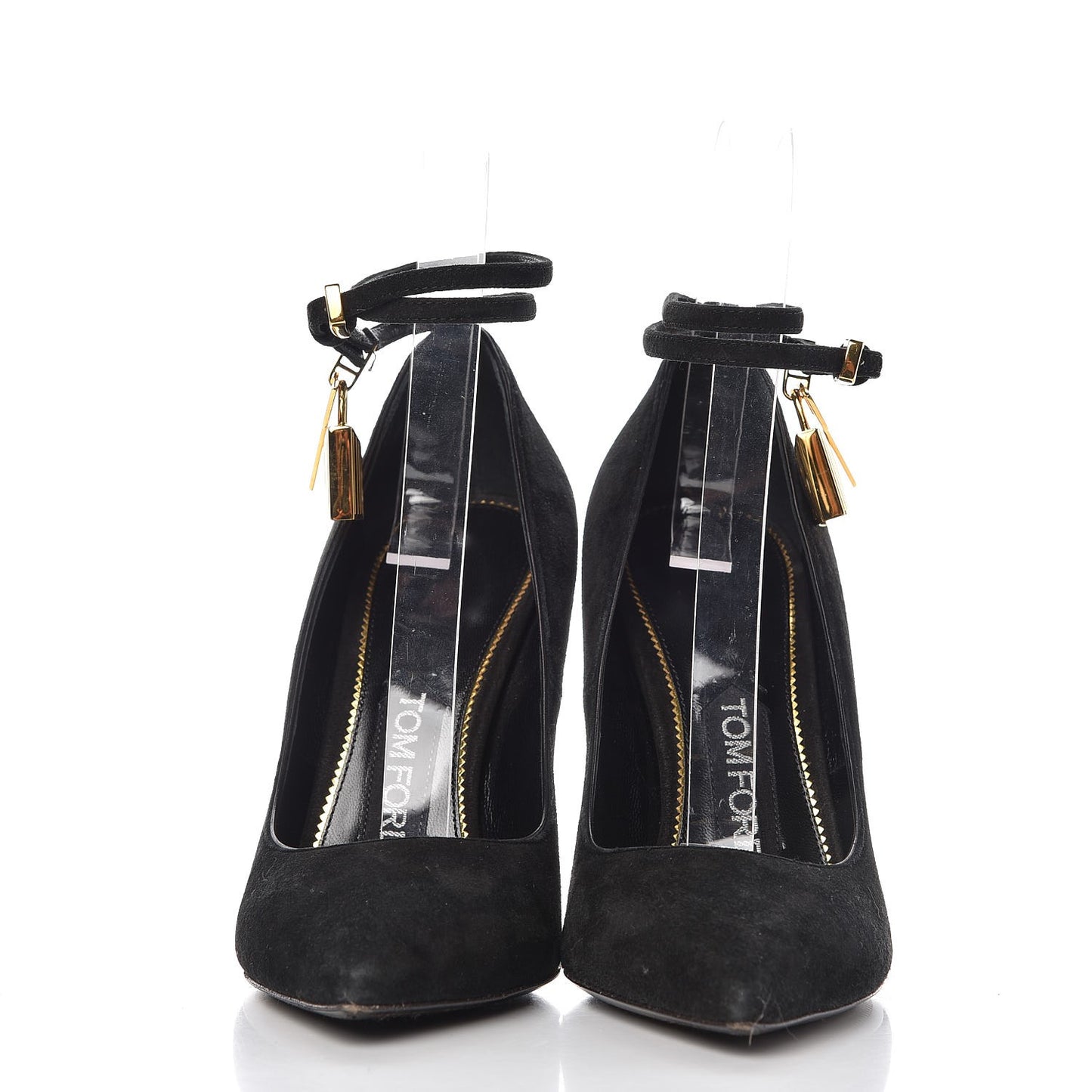 Suede Ankle-Lock Pumps 35 Black