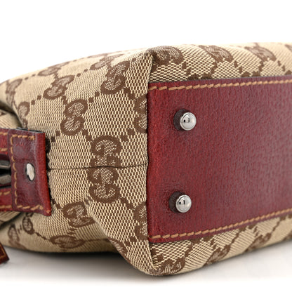 Gucci Monogram Mini Boston Handbag Red 9 of 12